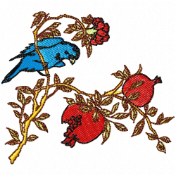 Flowers And Tree Embroidery Design 4